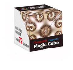 3D Flip Magnetic Magic Cube Puzzle Game Variety Geometric Changeable Cube Anti Stress Fidget Toy For Kids Gifts (Random Design)